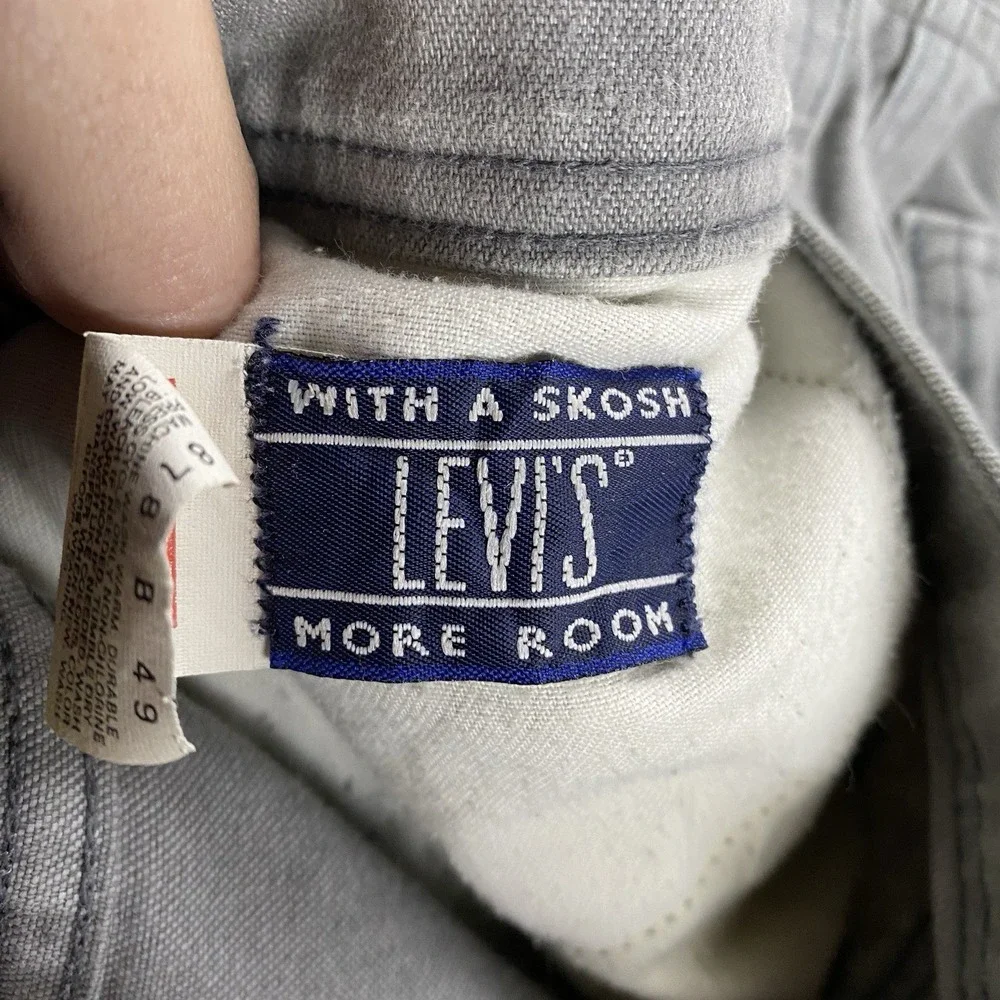 Levis With A Skosh More Room Made In USA Jeans Mens 40x28.5 High Rise Gray‎ VTG